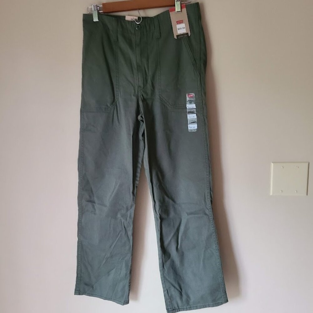 Levis Surplus Straight Pants, Size 6/W28/L29, Green